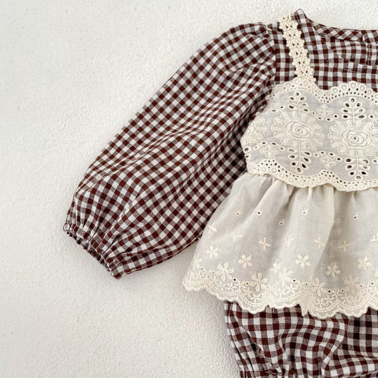 Enterizo Elegante para Bebé Niña con Encaje y Falda Triangular - Image 13