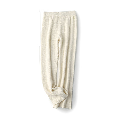 Pantalón Ancho de Lana Tejida con Caída Elegante para Mujer - Image 29