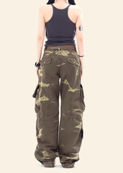 Pantalones Cargo Rectos Oversized Estilo Retro Otoñal - Image 19