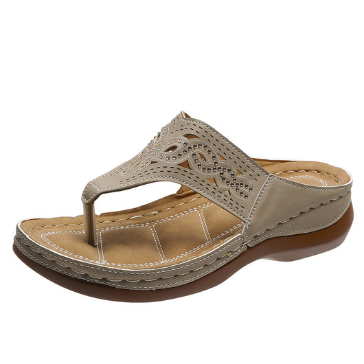 Sandalias Cuña con Clip Toe - Chanclas Verano para Mujer Zapatos de Playa - Image 9