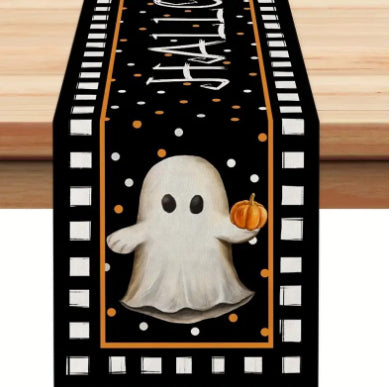 Camino de Mesa de Lino con Diseños de Halloween - Image 21