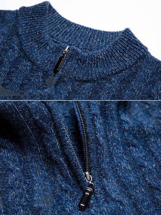 Suéter de Cachemira para Hombre con Cuello Cremallera - Abrigo Grueso y Cálido - Image 10