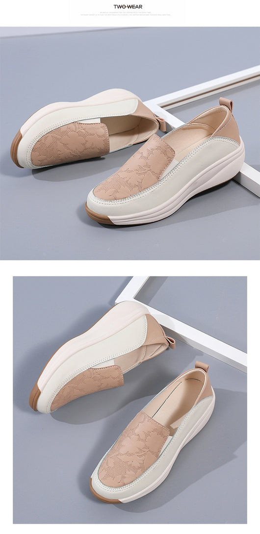 Tenis Blancos Mujer con Suela Gruesa y Cierre Slip-On - Image 19