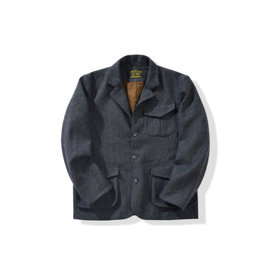 Chaqueta de Lana Gruesa Espiga Retro para Hombre - Image 4