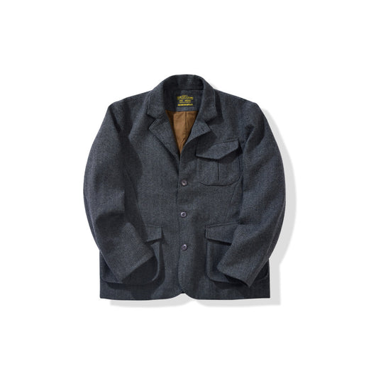 Chaqueta de Lana Gruesa Espiga Retro para Hombre - Image 4