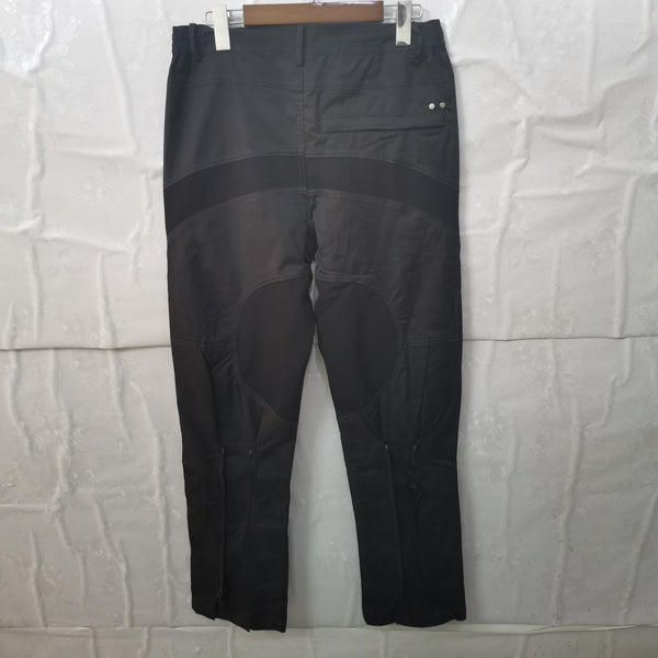 Pantalones Casuales con Cierre Trasero y Costura de Nylon