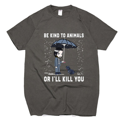 Playera Negra Keanu Reeves - Sé Amable con los Animales - Image 16