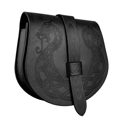 Bolsa de Bandolera Medieval con Patrón Retro Barcos - Image 3