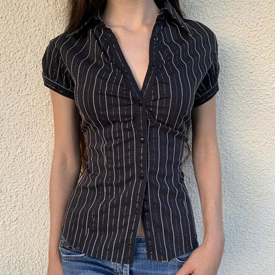 Blusa Rayada Estilo Americano para Mujer - Image 20