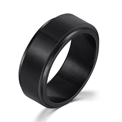 Anillo Giratorio Doble de Acero Titanio para Hombre - Image 31
