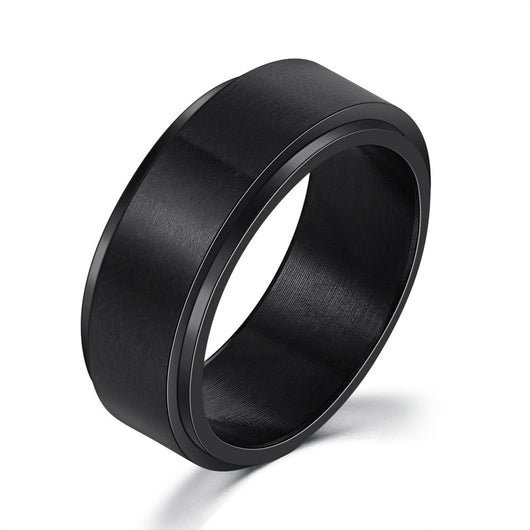 Anillo Giratorio Doble de Acero Titanio para Hombre - Image 31
