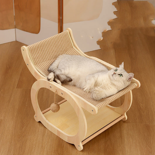 Cama Rascador para Gatos de Madera Sólida y Fibra de Sisal - Image 10