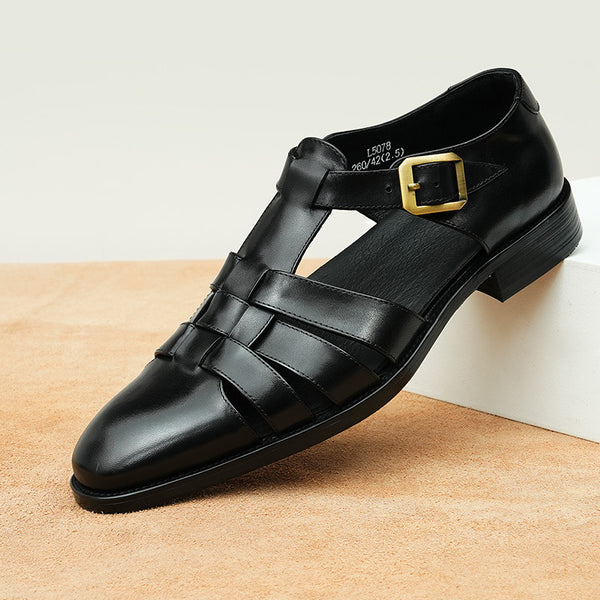 Zapatos Hombre Cuero Genuino Estilo Retro Negocios Verano Transpirables - Image 6