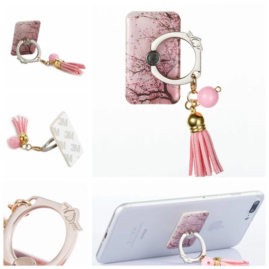 Anillo Soporte para Teléfono con Borlas Metálicas Pintadas a Mano - Image 29