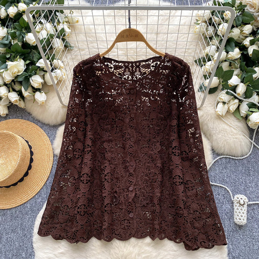 Blusa de Encaje Calado para Mujer - Image 17