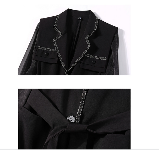 Blusa Elegante con Encaje en Mangas y Cintura - Image 7