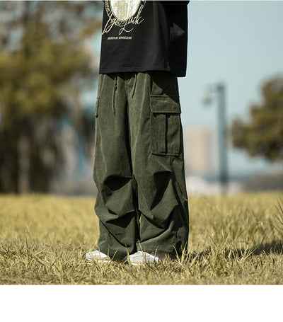 Pantalones de Pana Anchos Casuales para Otoño e Invierno - Image 37