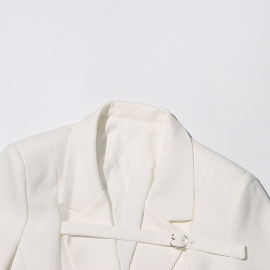 Blazer Slim Fit Patchwork para Mujer - Diseño Moderno y Versátil - Image 26