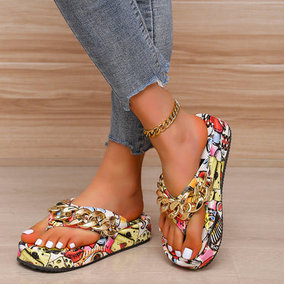 Sandalias y Pantuflas para Mujer con Plataforma Graffiti - Image 16