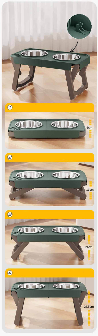 Comedero Plegable Elevado para Mascotas con Base Antideslizante en Acero Inoxidable - Image 19