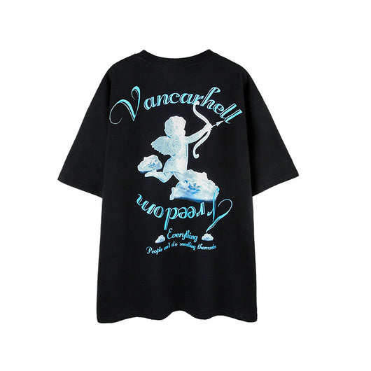 Playera Vintage Ángel con Estampado de Letras para Hombre - Image 13