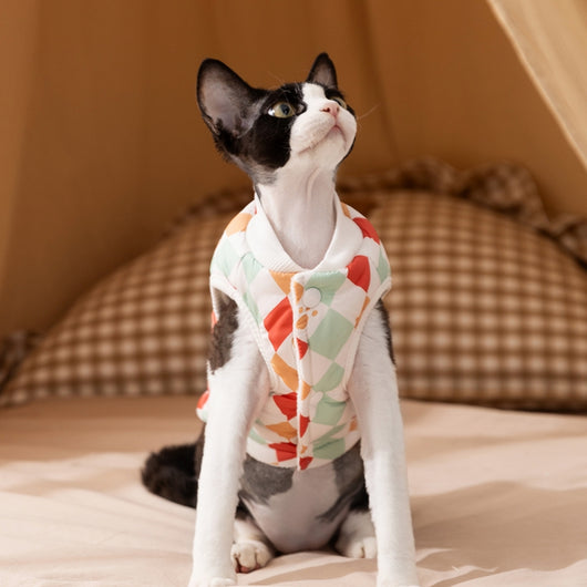 Abrigo Acolchado para Gatos y Perros - Chaleco Térmico Retro con Diseño Estampado - Image 14