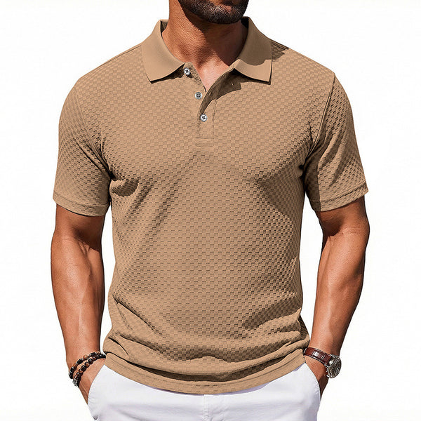 Polo Cuadros Hombre Transpirable Casual