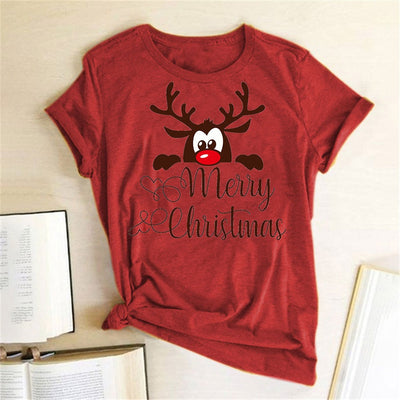 Camiseta Estampado Alce para Mujer - Manga Corta