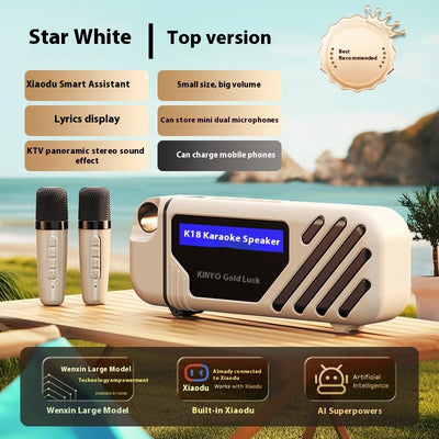 Parlante Bluetooth Portátil K18 con Micrófono para Familia - Image 5