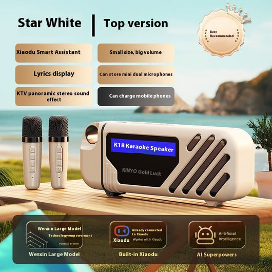 Parlante Bluetooth Portátil K18 con Micrófono para Familia - Image 5