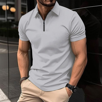 Playera Deportiva para Hombre con Cierre y Color Sólido - Verano - Image 24