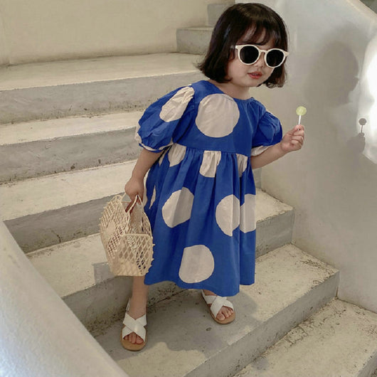 Vestido Niña Lunares Grandes con Mangas Abullonadas - Image 11