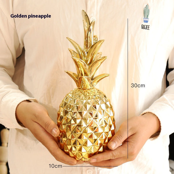 Piña Decorativa de Cerámica Dorada - Lujo Nórdico Minimalista - Image 6