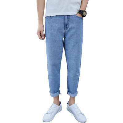 Jeans Harem Sueltos Rectos de Marca Premium para Hombre - Primavera Otoño - Image 5