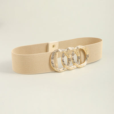 Cinturón Ancho Geométrico para Mujer con Hebilla Circular - Ideal para Trajes y Vestidos - Image 10