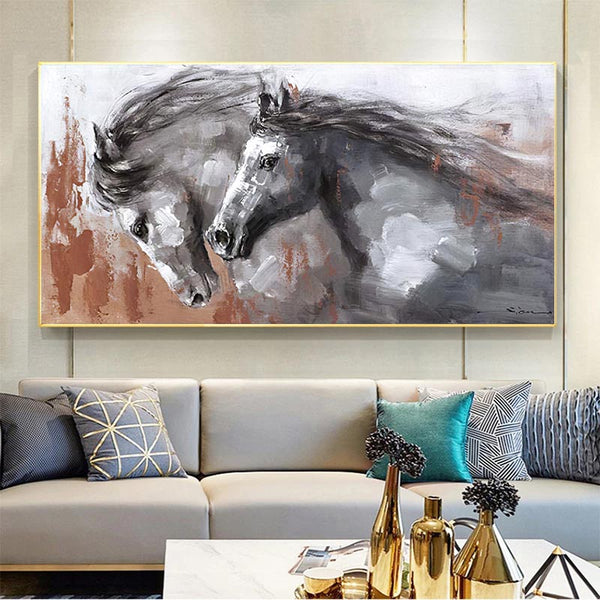 Cuadro Decorativo Caballo Galopante - Lienzo Artístico