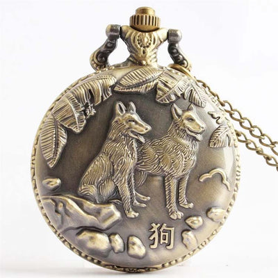 Reloj de Bolsillo Vintage Bronce Constelaciones Zodiacales Cuarzo - Image 14