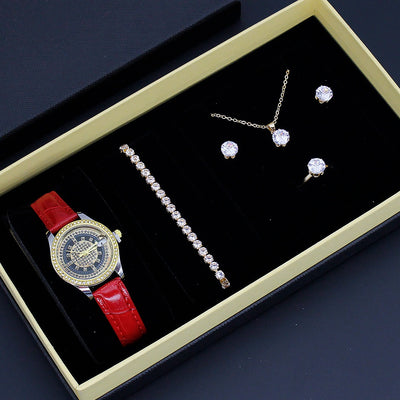 Reloj Elegante para Mujer con Diseño Cruzado - Conjunto de Joyería para San Valentín - Image 36