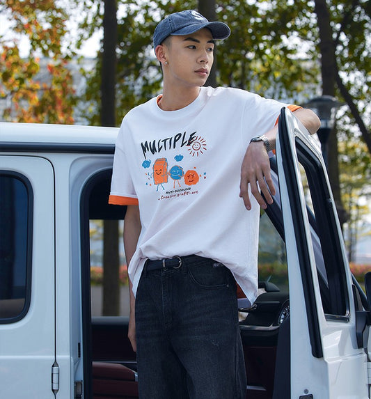 Playera Básica Cuello Redondo Manga Corta para Hombre