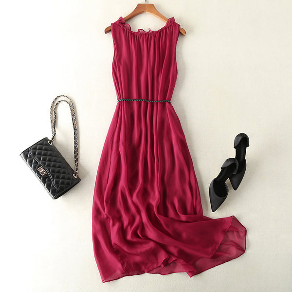 Vestido Chaleco Elegante sin Mangas Efecto Silueta Esbelta - Image 6