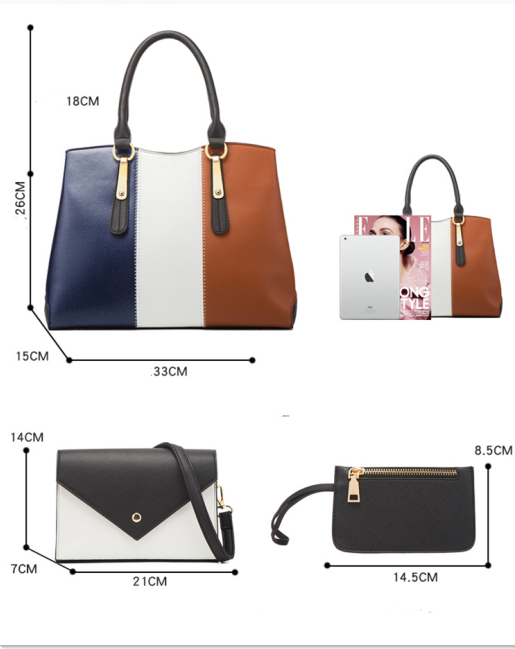 Bolsa de Mano Multiusos para Mamá: Conjunto de 4 Piezas con Bandolera - Image 6