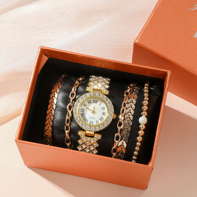 Reloj Pulsera de Diamantes para Mujer - Set Lujo de 6 Piezas con Caja de Regalo - Image 7
