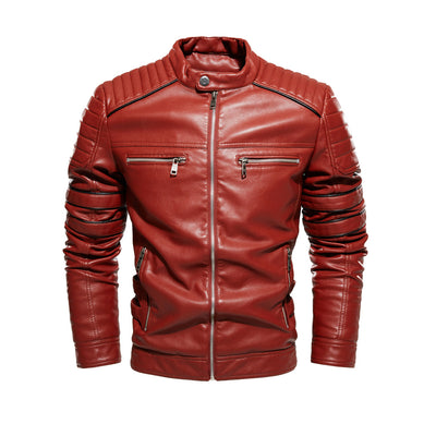 Chaqueta de Cuero para Motociclista con Forro Polar - Image 3