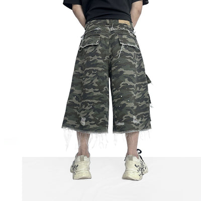 Shorts de Trabajo Camuflaje Pierna Ancha - Estilo Casual Moderno - Image 4