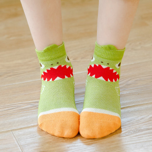 Calcetines Infantiles Dinosaurio Malla Colores Brillantes - Image 11