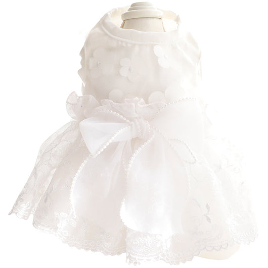 Vestido Princesa Delgado para Perro con Flores y Volantes Esponjosos - Image 8