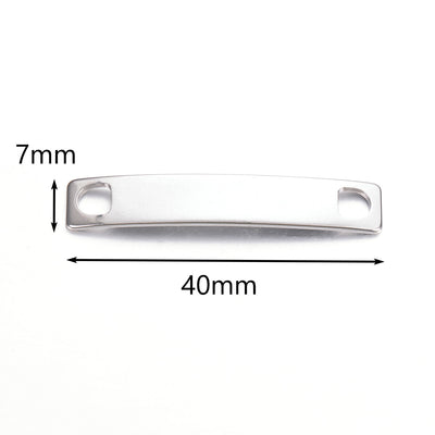 Conector de Pulsera Acero Inoxidable Placa Curva - Image 8