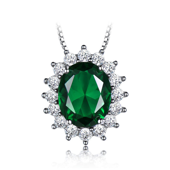 Collar de Plata Esterlina con Rubí Nano - Cadena de Escote Elegante