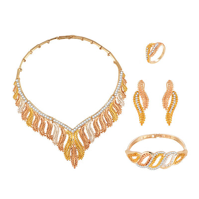 Conjunto de Collar y Aretes de Aleación Minimalista - 4 Piezas - Image 4