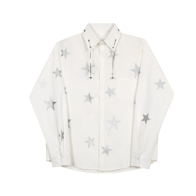 Playera Estampado Estrellado Personalidad Moda para Hombre - Image 5